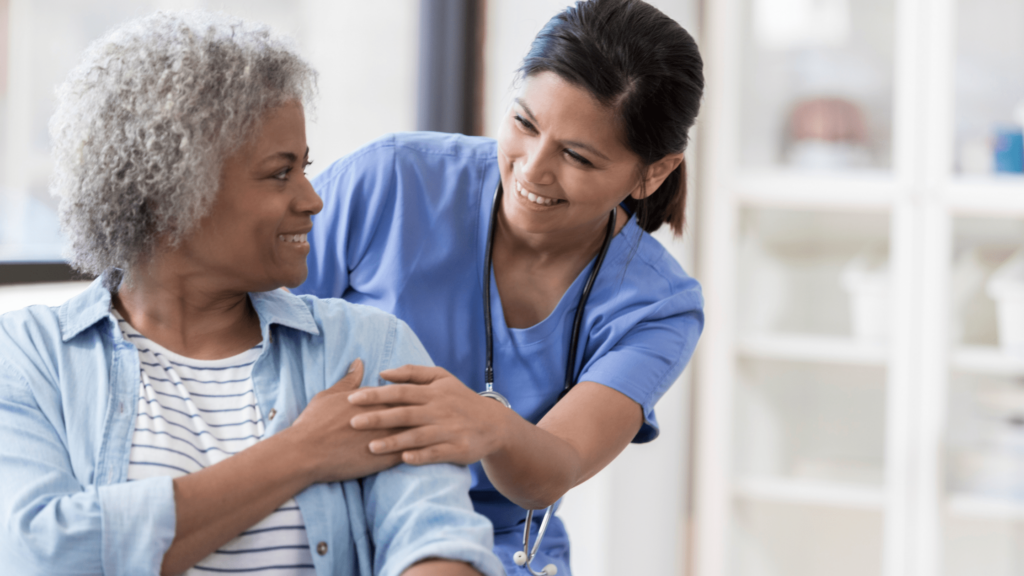 nurse and patient